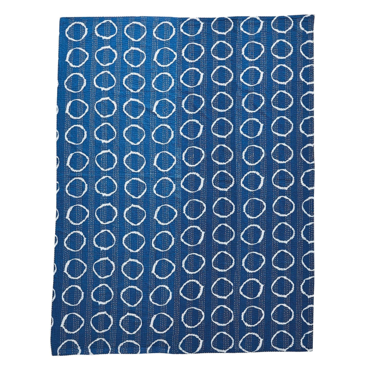 Hand Stitched Block Print Kantha Throws - Quahog Bay Bedding