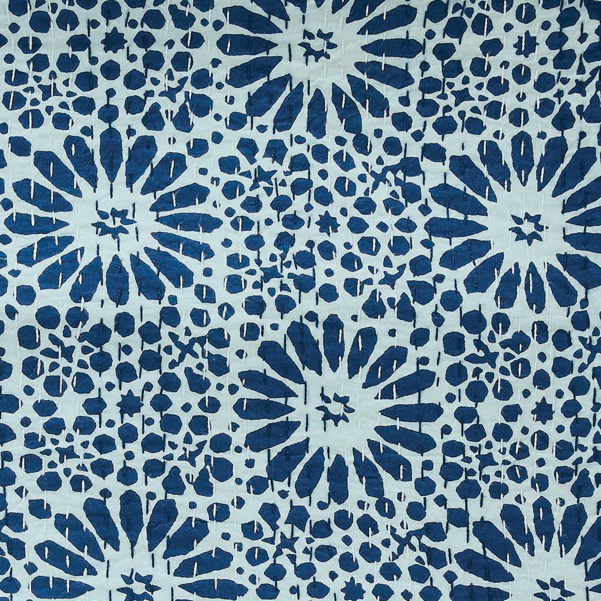 Hand Stitched Block Print Kantha Throws - Quahog Bay Bedding