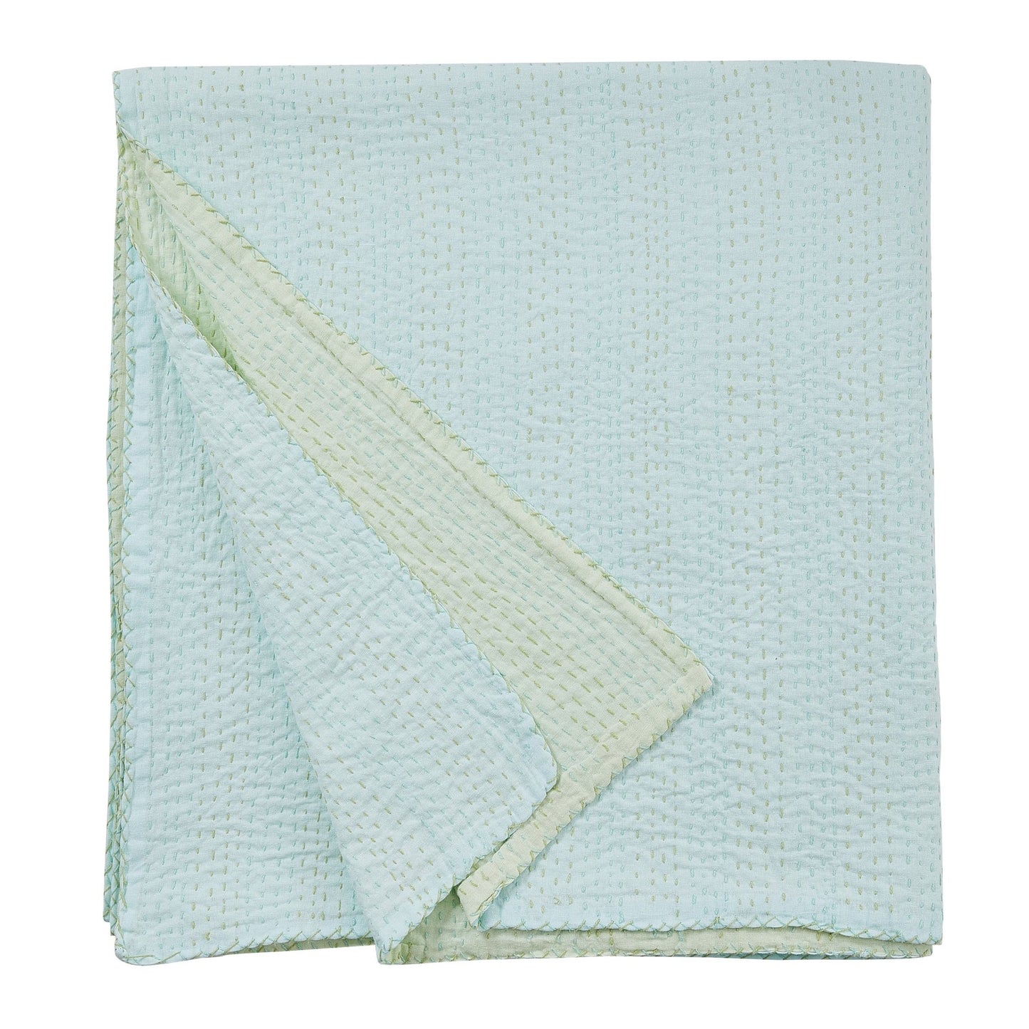 Hand Stitched Reversible Kantha Coverlets - Quahog Bay Bedding