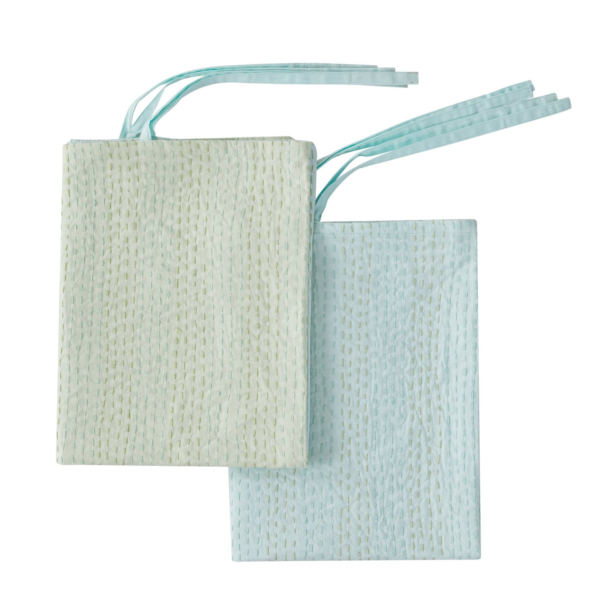 Hand Stitched Reversible Kantha Pillow Sham Pairs - Quahog Bay Bedding