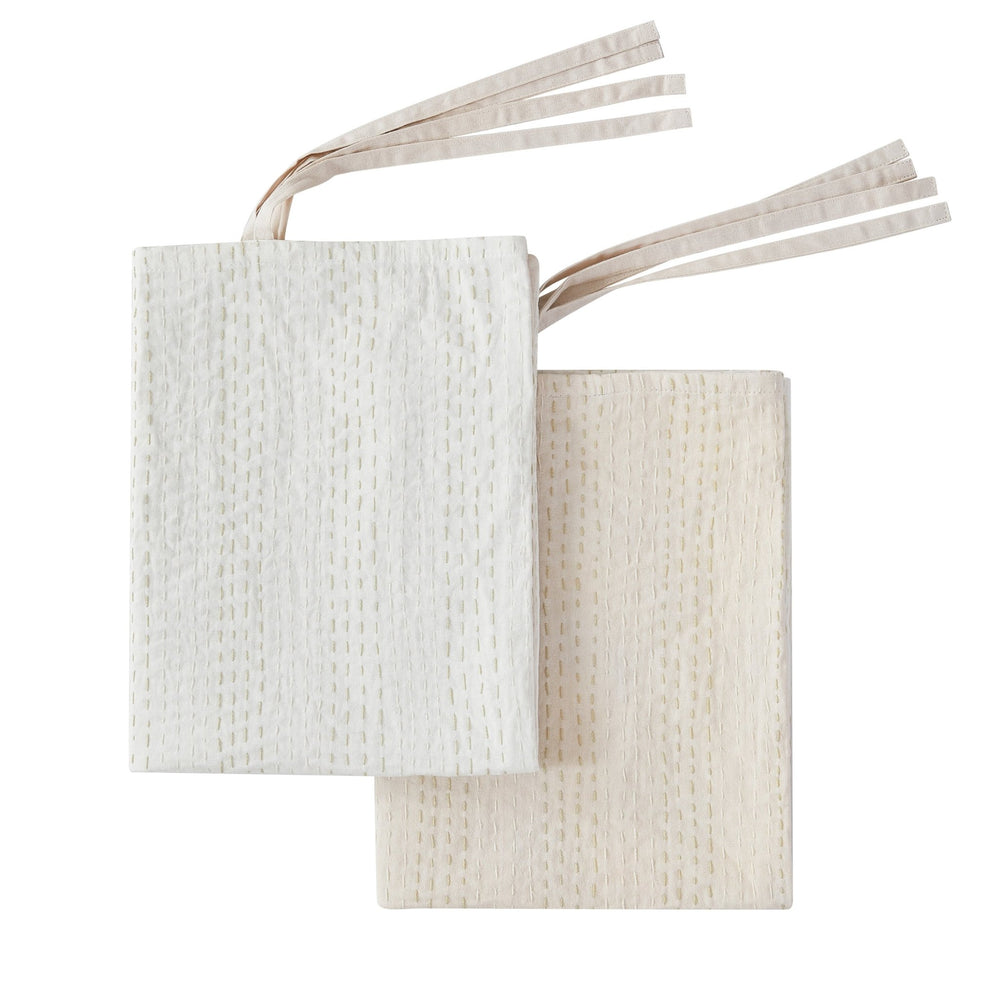 Hand Stitched Reversible Kantha Pillow Sham Pairs - Quahog Bay Bedding