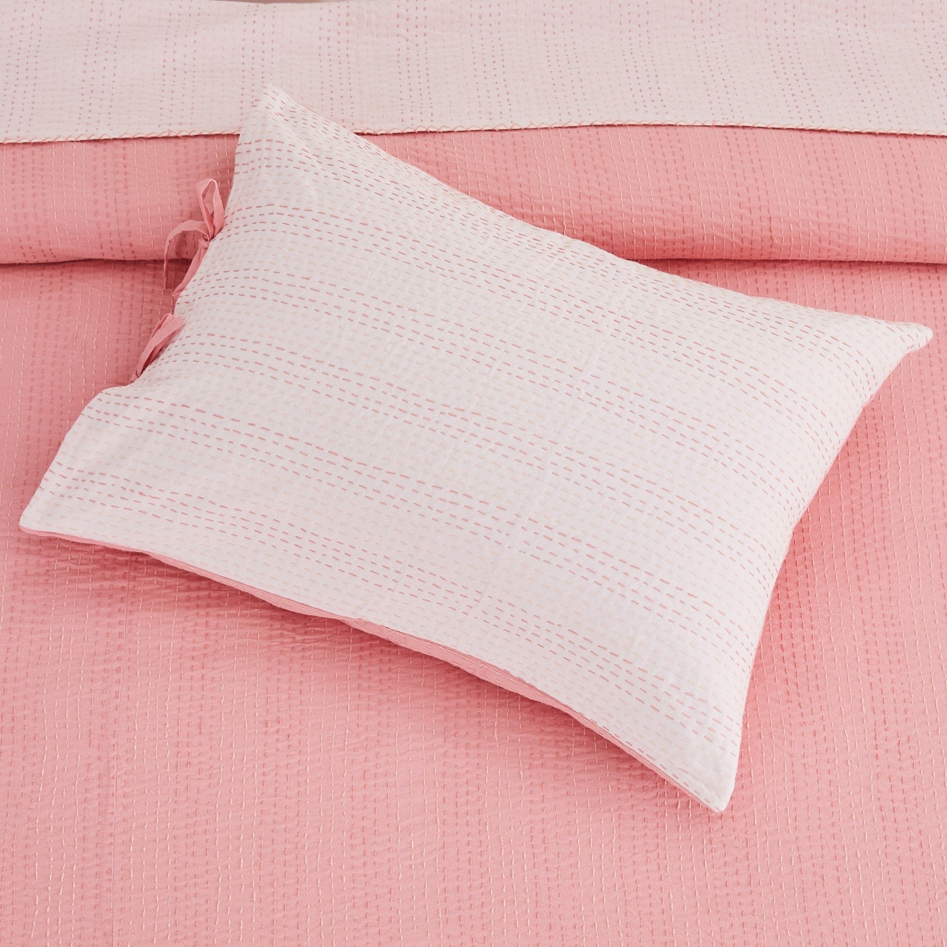 Hand Stitched Reversible Kantha Pillow Sham Pairs - Quahog Bay Bedding