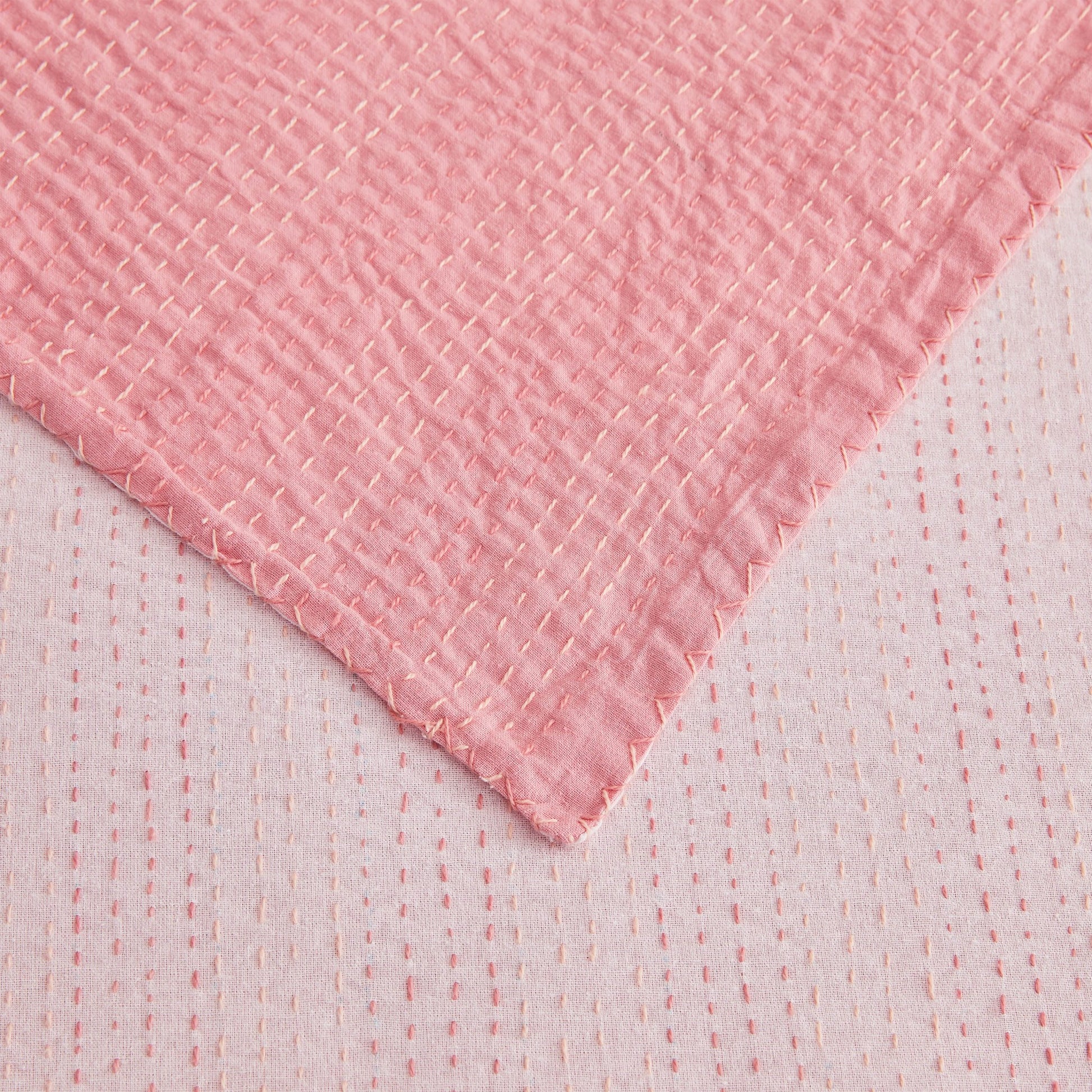 Hand Stitched Reversible Kantha Throws - Quahog Bay Bedding