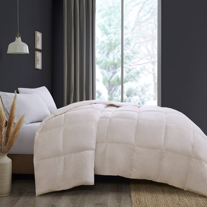 Heavy Warmth Goose Feather and Down Oversize Comforter - Cream - Quahog Bay Bedding
