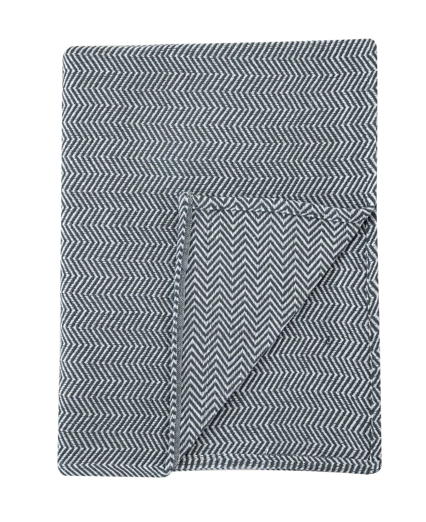 Herringbone Cotton Blanket - Quahog Bay Bedding