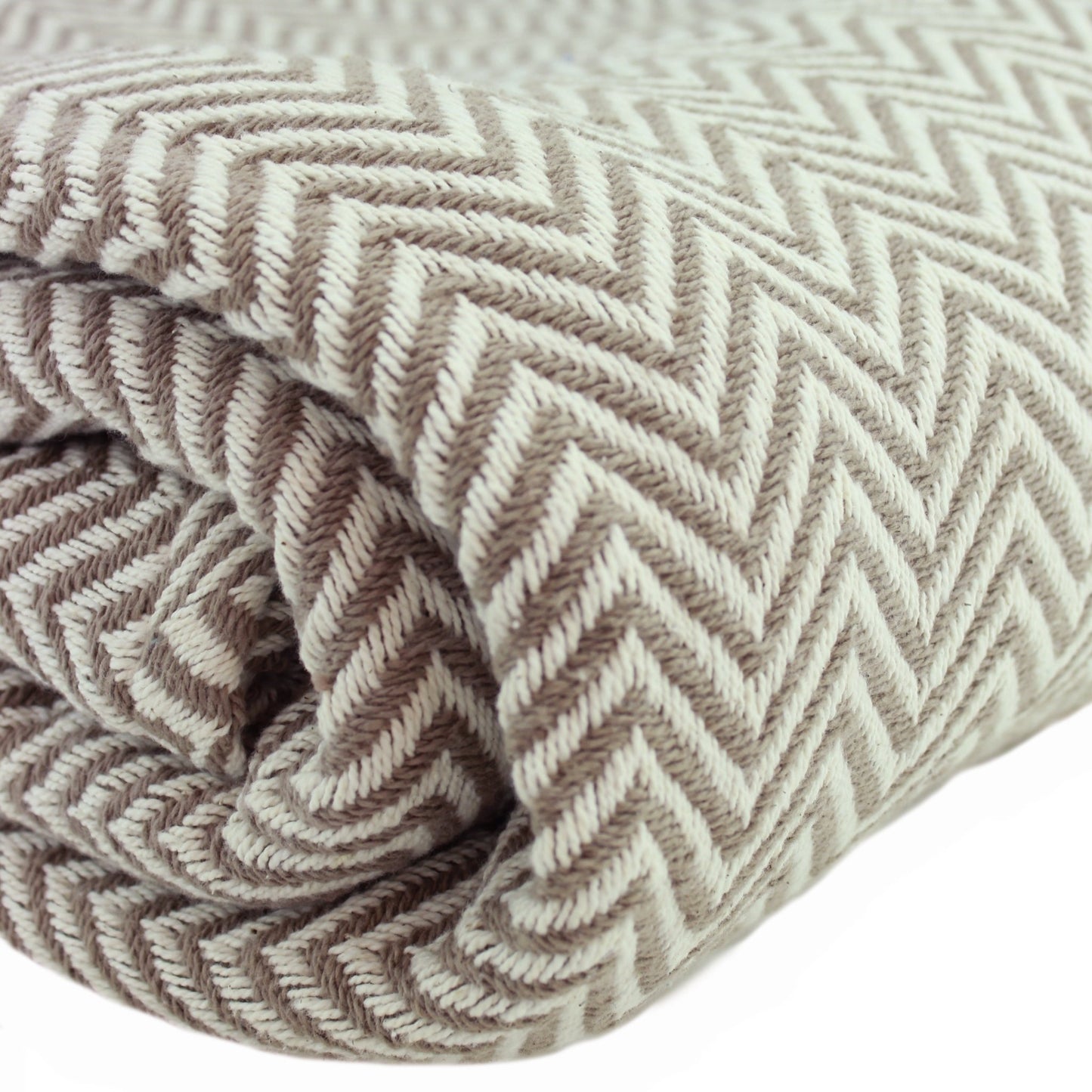 Herringbone Cotton Blanket - Quahog Bay Bedding