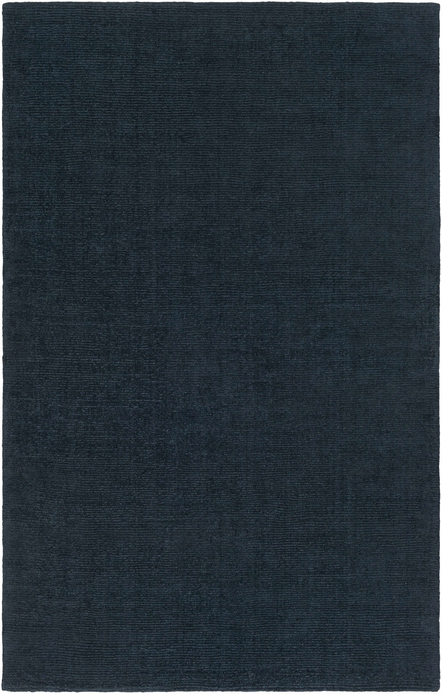 Brockton Solid Dark Blue Wool Rug