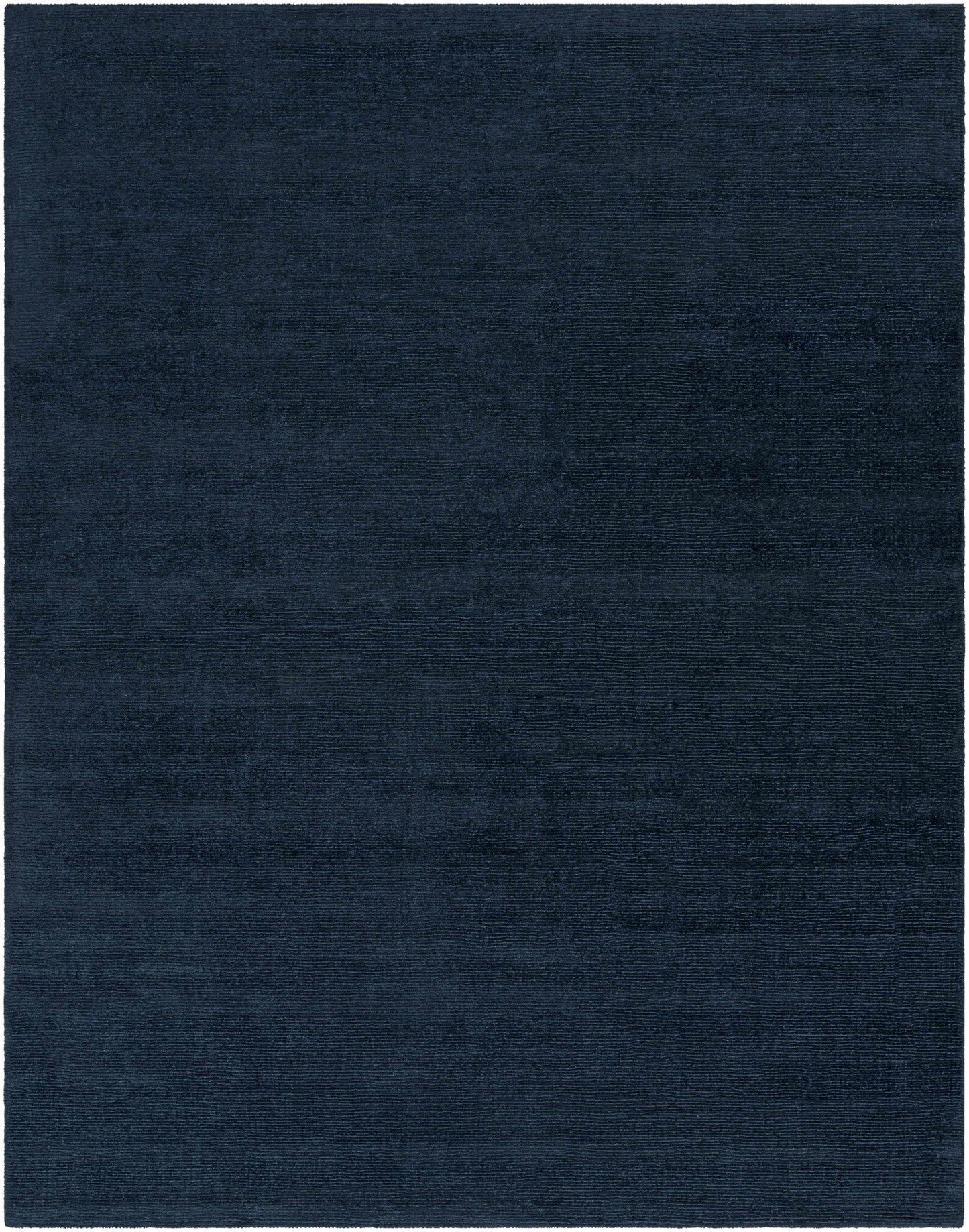 Brockton Solid Dark Blue Wool Rug