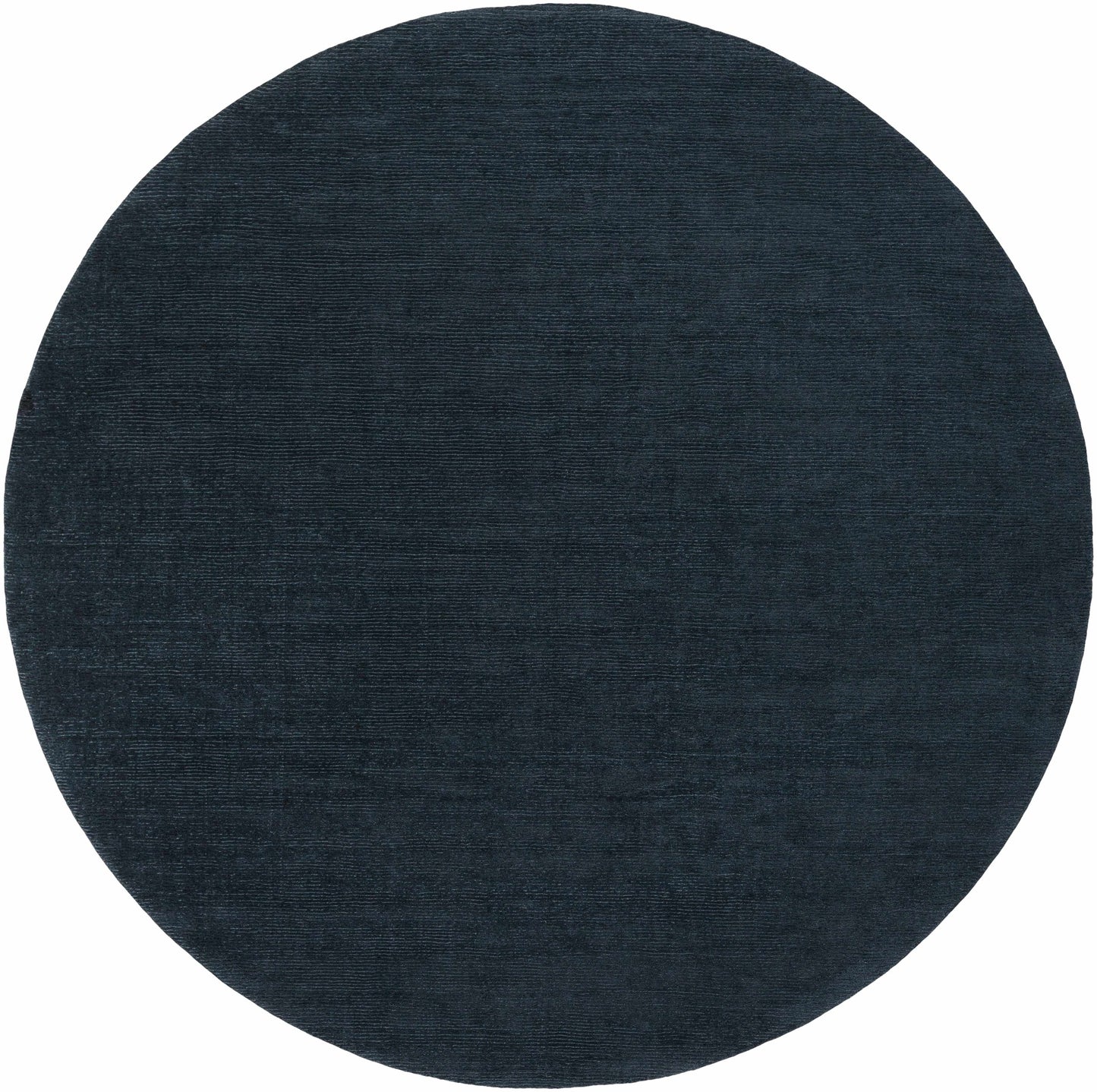 Brockton Solid Dark Blue Wool Rug