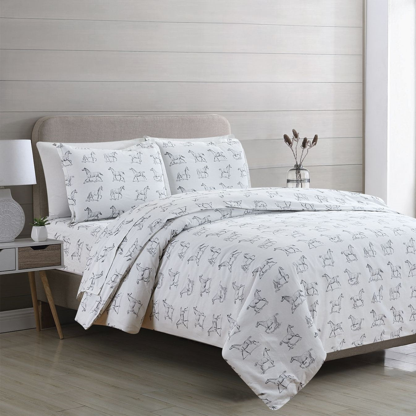 Horses Printed Duvet Set - Quahog Bay Bedding