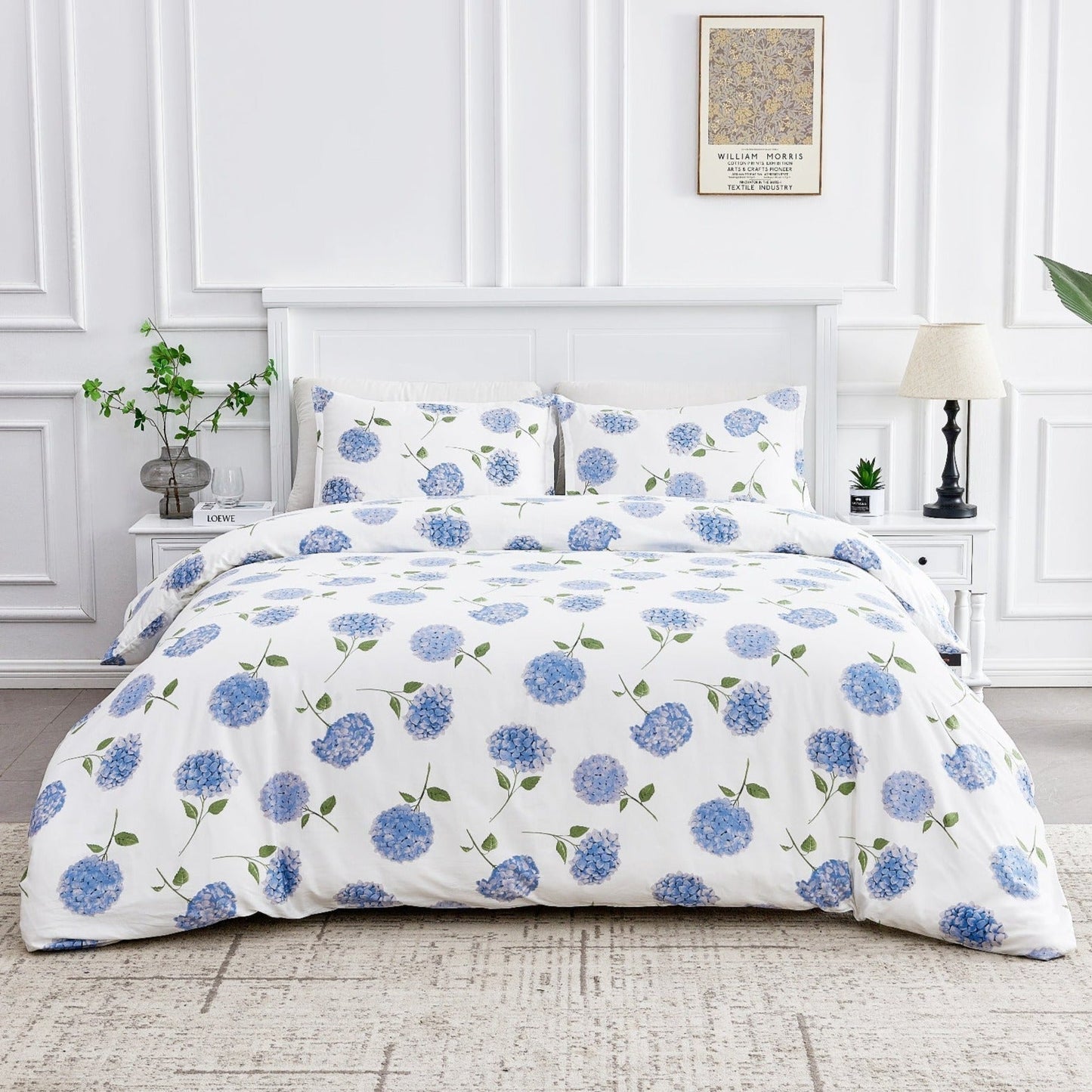 Hydrangea Printed Duvet Set - Quahog Bay Bedding