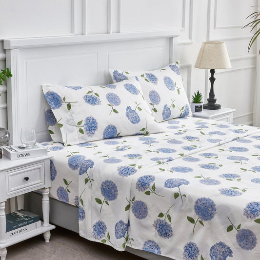 Hydrangea Printed Sheet Set - Quahog Bay Bedding