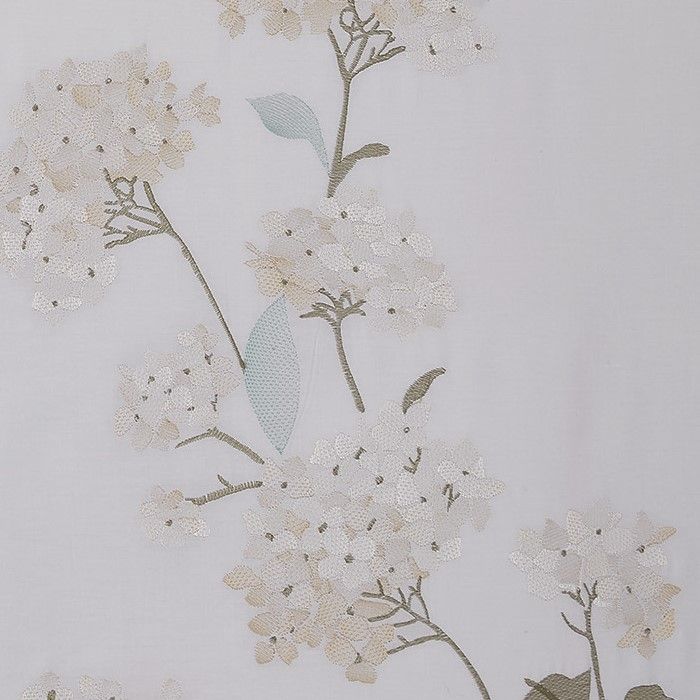 Hydrangea Floral 100% Cotton Embroidered Duvet Cover Set