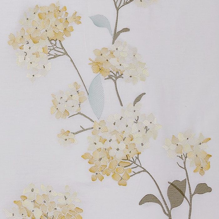 Hydrangea Floral 100% Cotton Embroidered Duvet Cover Set