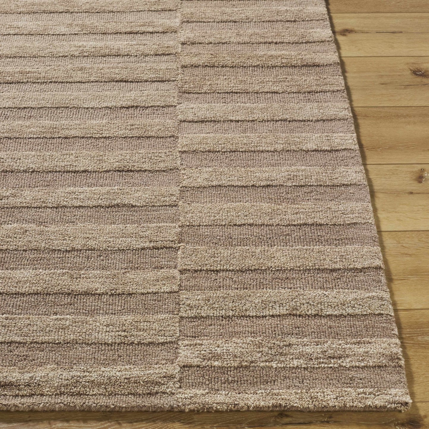Idaho Broken - Striped Brown Area Rug | Our PNW Home X Livabliss - Quahog Bay Bedding