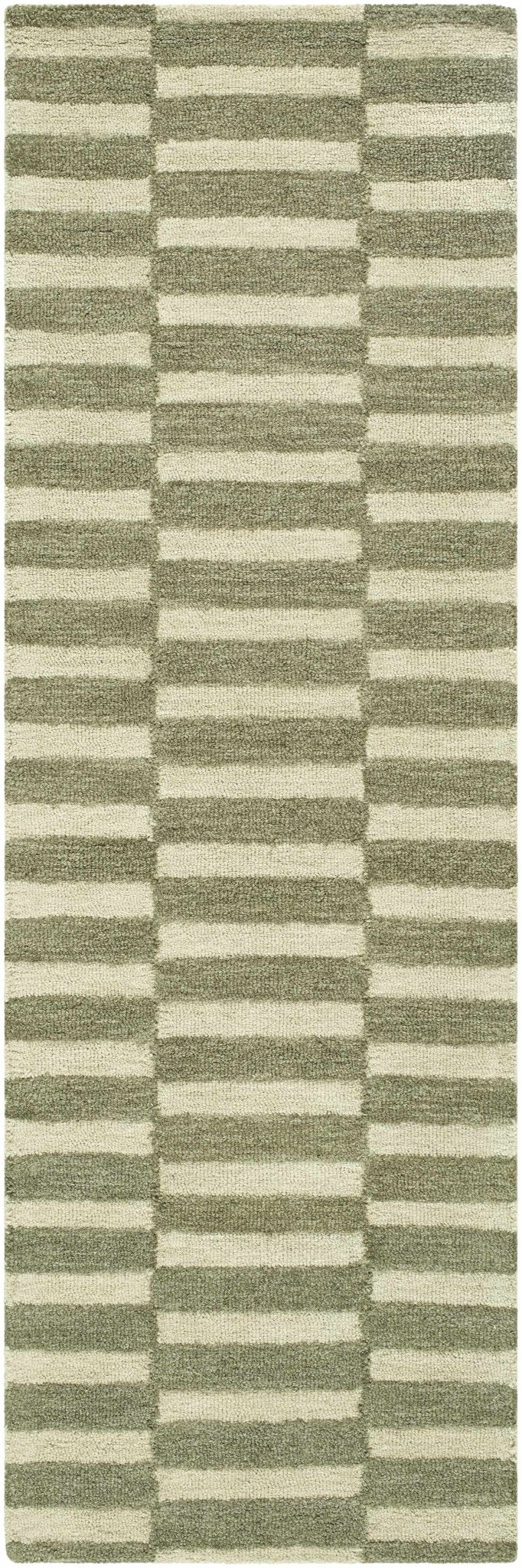 Idaho Broken - Striped Green Area Rug | Our PNW Home X Livabliss - Quahog Bay Bedding