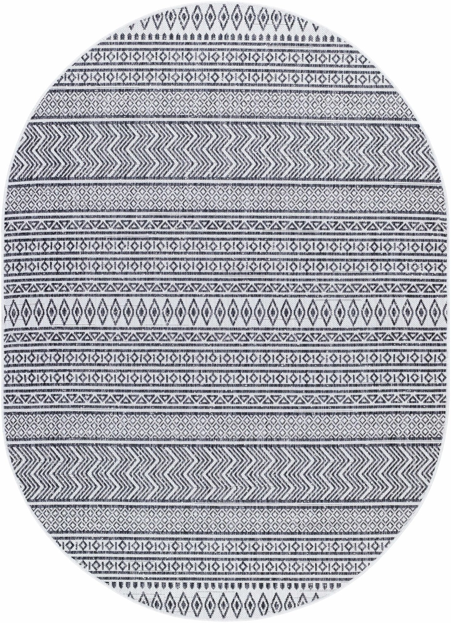 Imboden Black&White Outdoor Rug - Quahog Bay Bedding