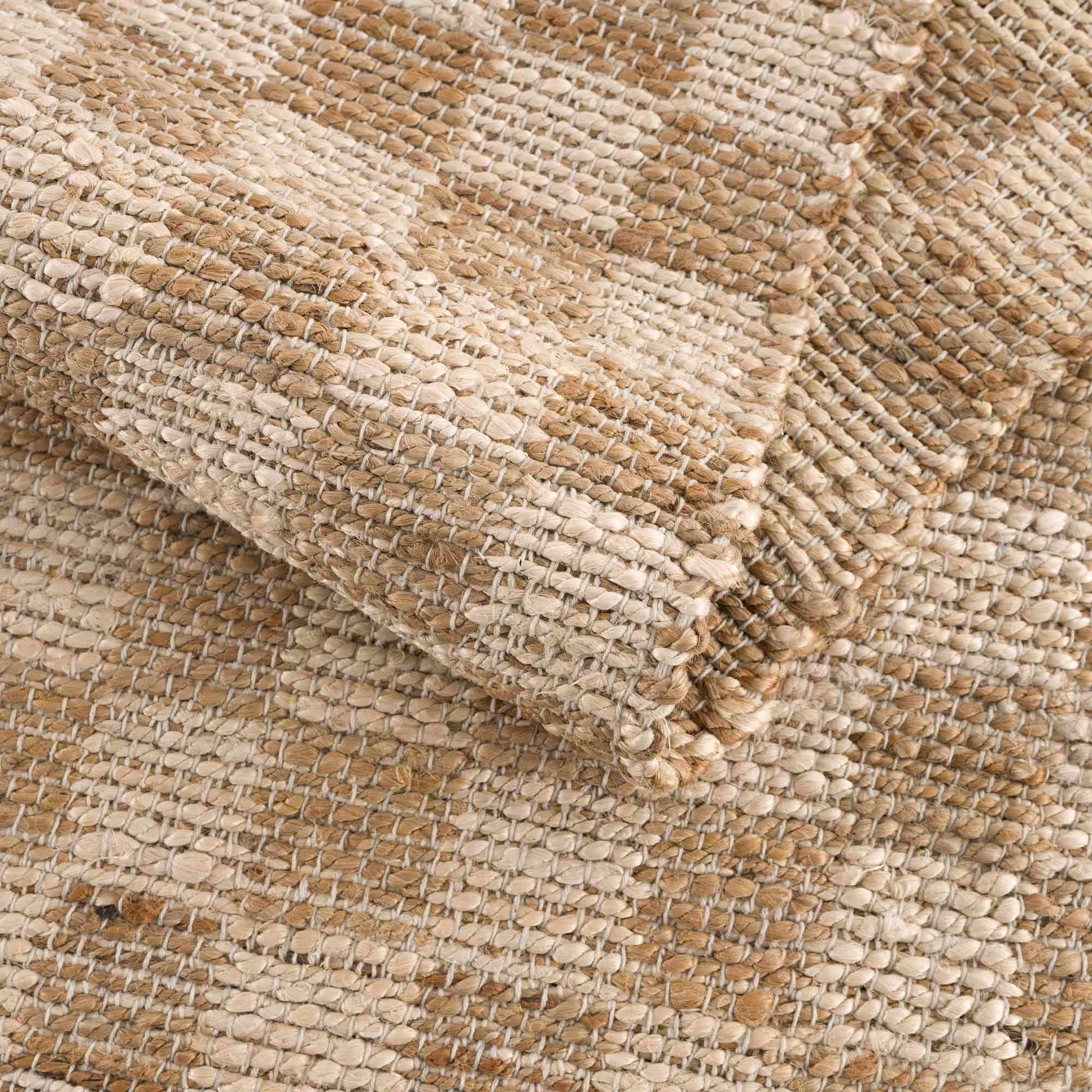 Ionut Checkered Jute Area Rug - Quahog Bay Bedding