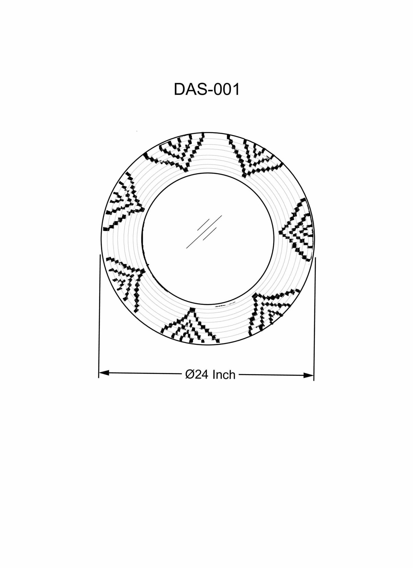 Ipilan Moonj Grass Starburst Round Mirror - Quahog Bay Bedding
