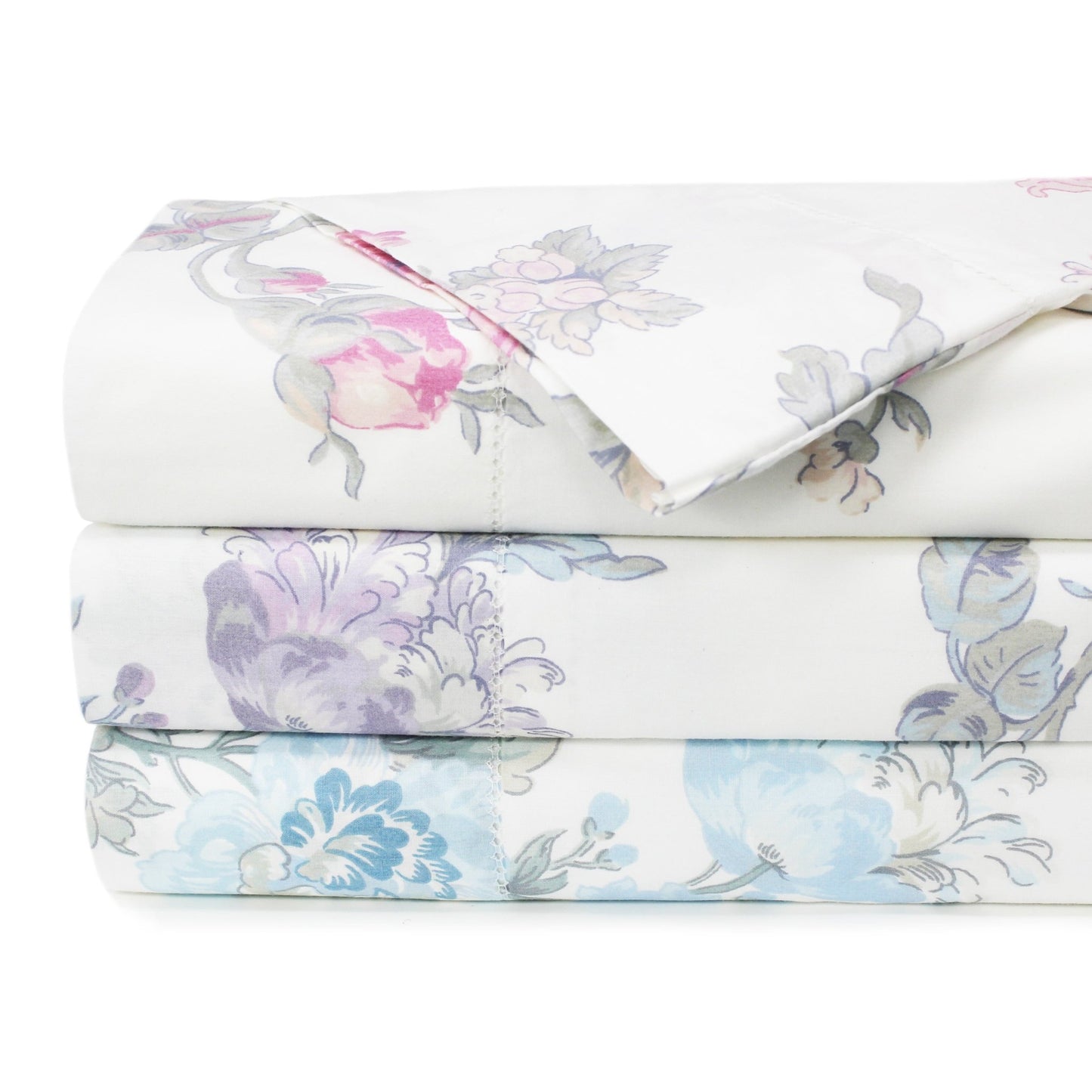 Jardin De Rose Printed Cotton Percale Duvet Set - Quahog Bay Bedding