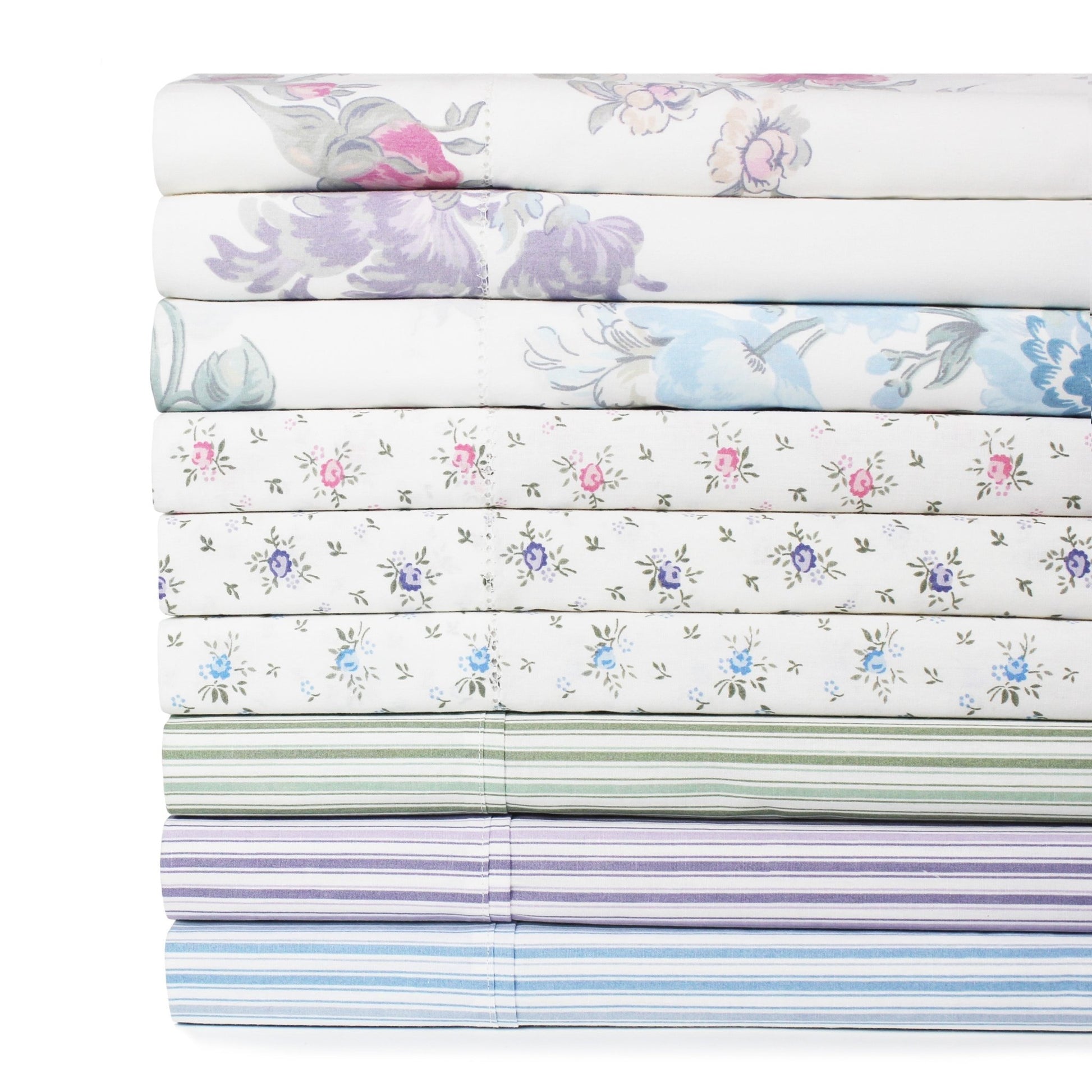 Jardin De Rose Printed Cotton Percale Sheet Set - Quahog Bay Bedding