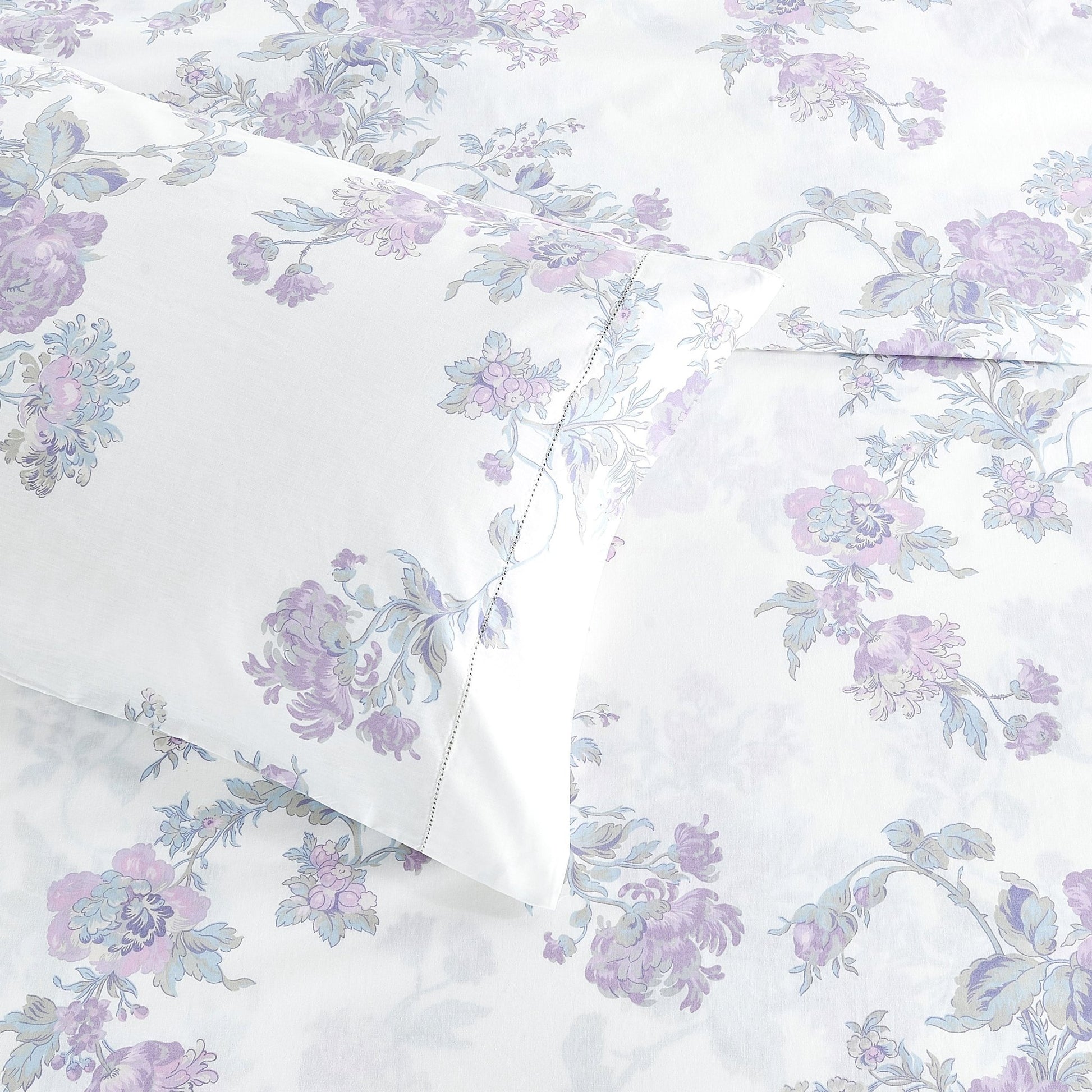 Jardin De Rose Printed Cotton Percale Sheet Set - Quahog Bay Bedding