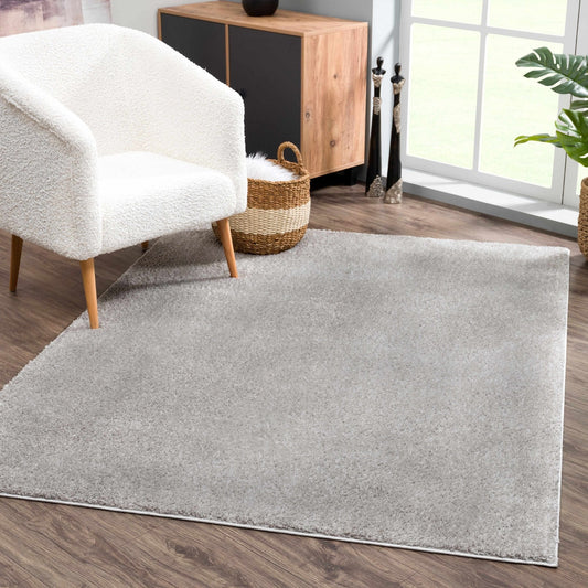 Judy Solid Gray Washable Shag Rug - Quahog Bay Bedding