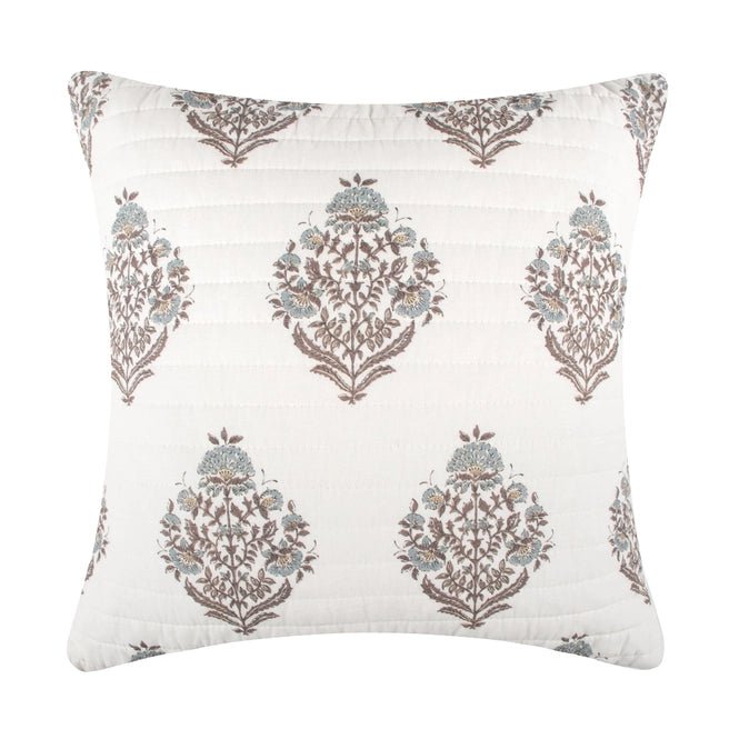 Kamira Spa Quilted Pillow - Floral Accent Pillows - Quahog Bay Bedding