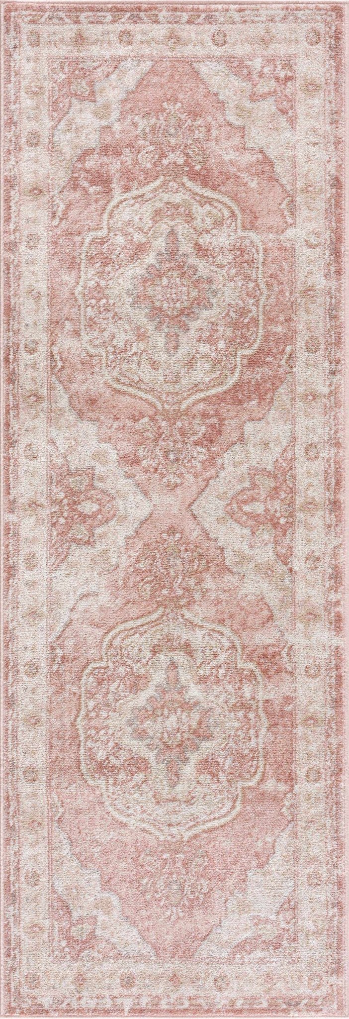 Kandos Blush & Light Pink Area Rug - Quahog Bay Bedding