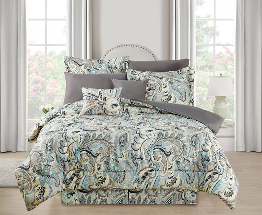 Kathy Ireland 10 Piece Bed in a Bag Set - Quahog Bay Bedding