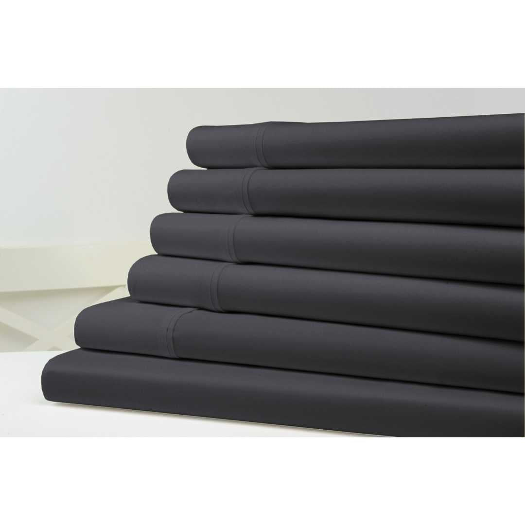 Kathy Ireland 1500 Thread Count Bamboo Cotton 6 pc Sheet Set - Quahog Bay Bedding