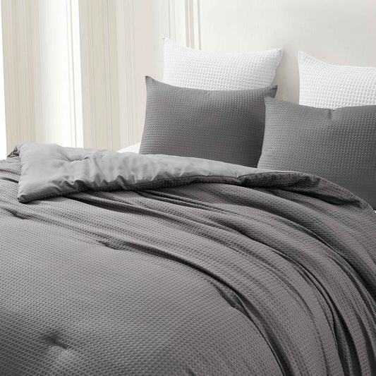 Kathy Ireland 3 - Piece Waffle Down Alternative Comforter Set - Quahog Bay Bedding