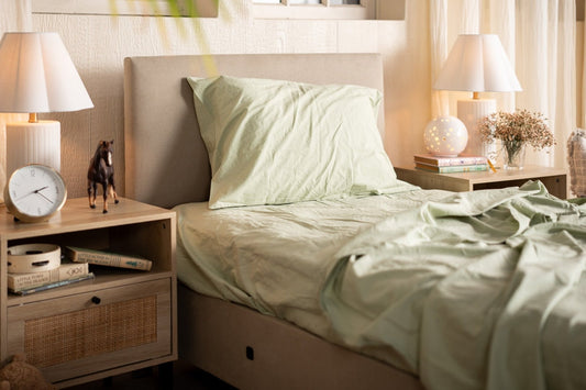 Kids Crinkle Percale Organic Cotton Sheet Set + Pillowcases - Quahog Bay Bedding