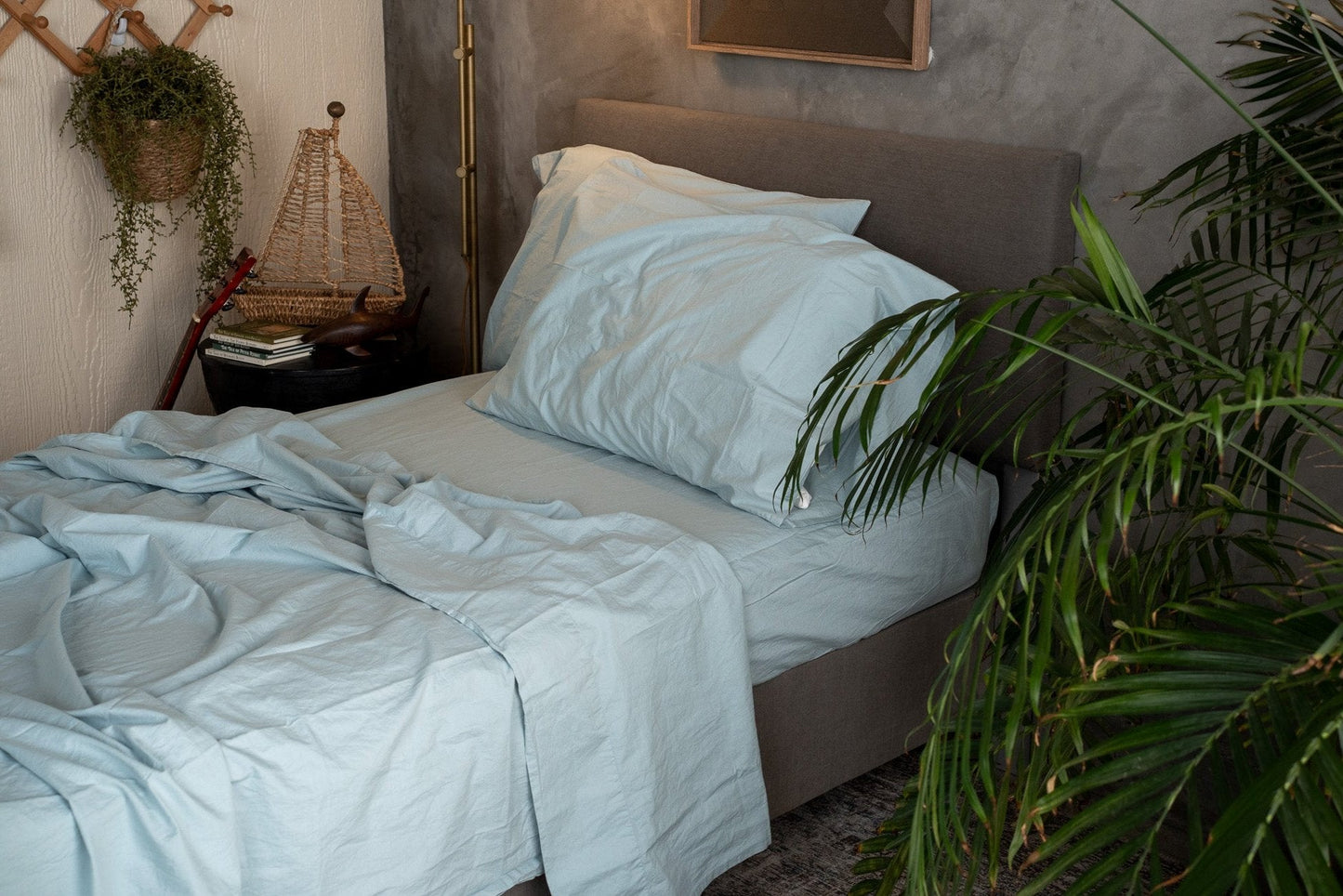 Kids Crinkle Percale Organic Cotton Sheet Set + Pillowcases - Quahog Bay Bedding