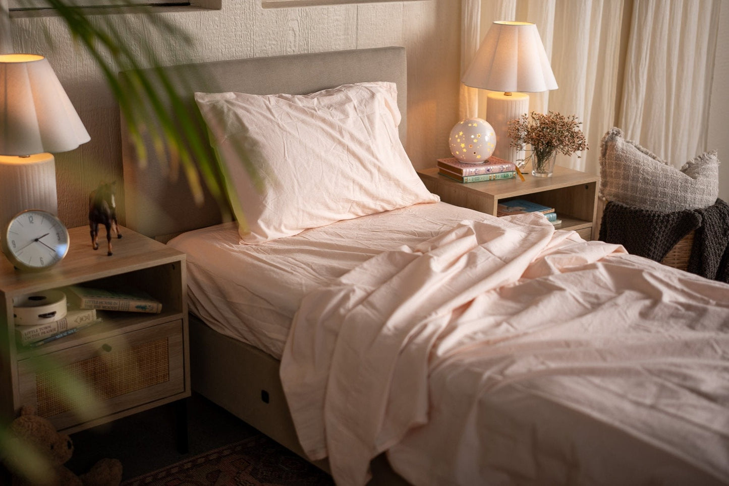 Kids Crinkle Percale Organic Cotton Sheet Set + Pillowcases - Quahog Bay Bedding