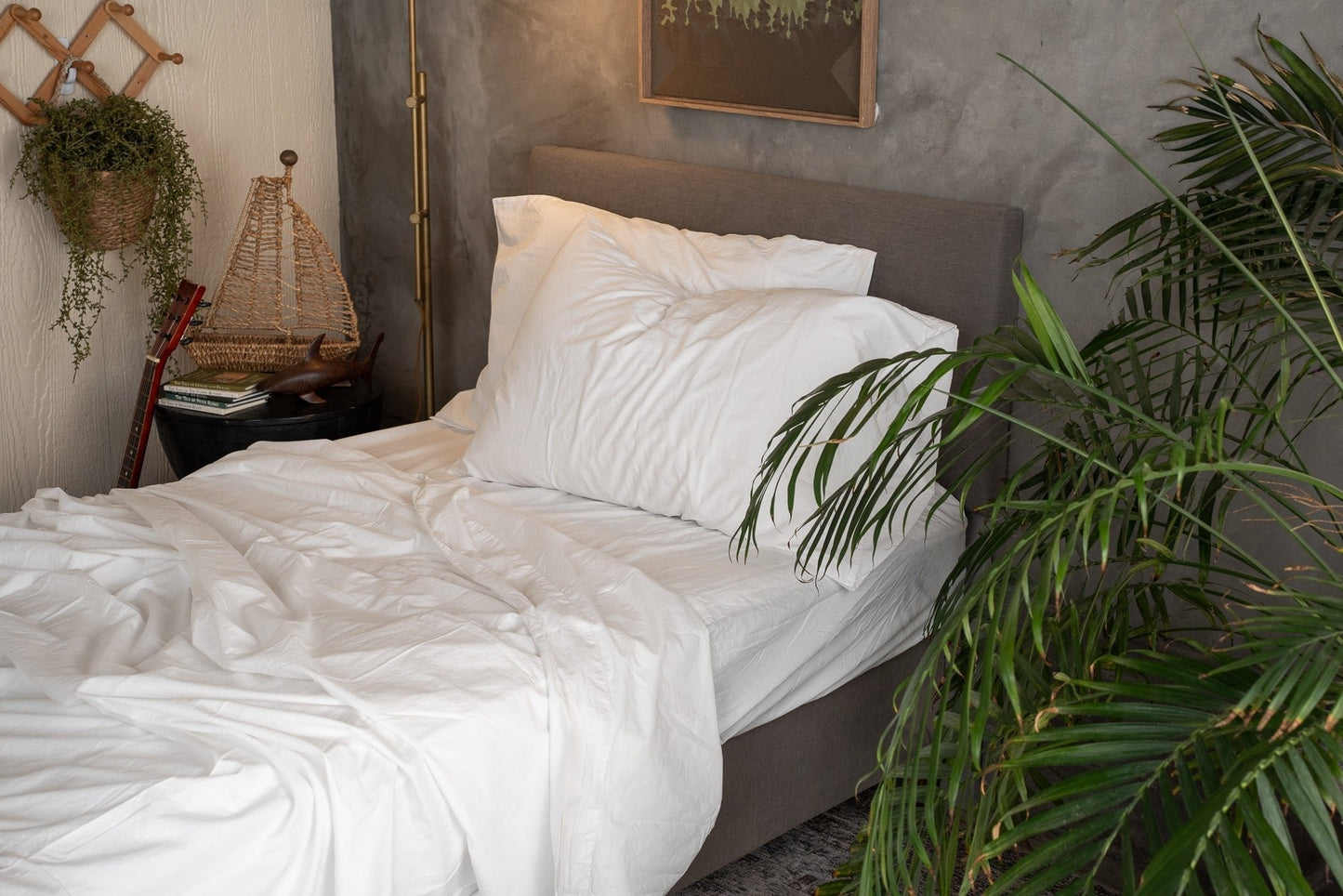 Kids Crinkle Percale Organic Cotton Sheet Set + Pillowcases - Quahog Bay Bedding