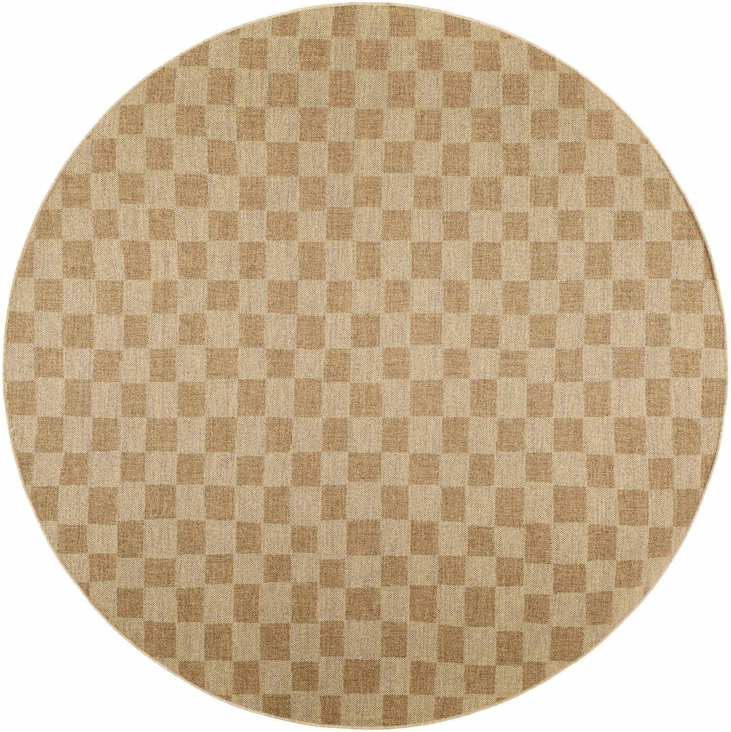 Kuval Checkered Brown Rug - Quahog Bay Bedding