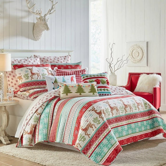 Let It Snow Quilt Set - Christmas Themed Bedding - Quahog Bay Bedding