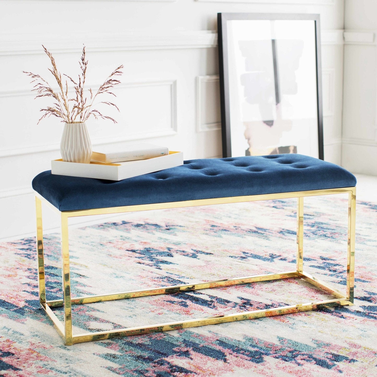 Lewisberry White, Aqua & Teal Area Rug - Southwestern Style - Quahog Bay Bedding