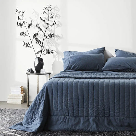 Linen+ Bamboo Quilted Coverlet - Quahog Bay Bedding