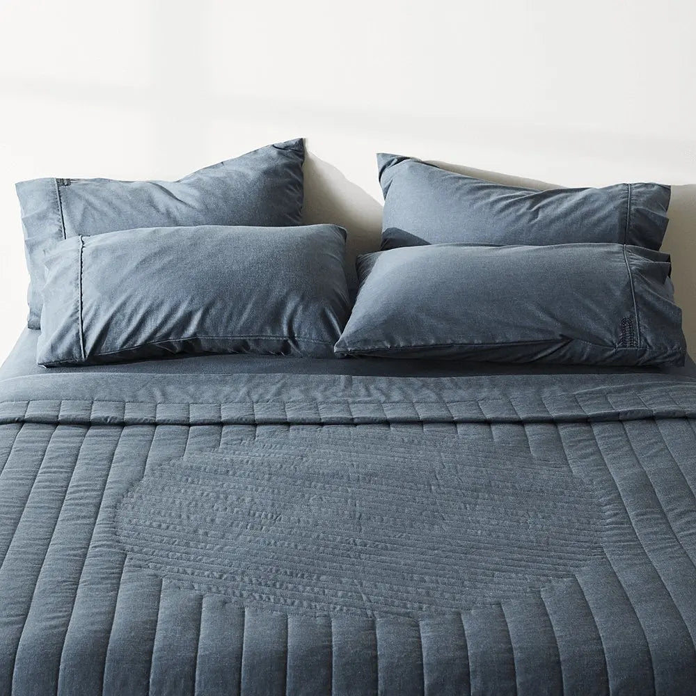 Linen+ Bamboo Quilted Coverlet - Quahog Bay Bedding