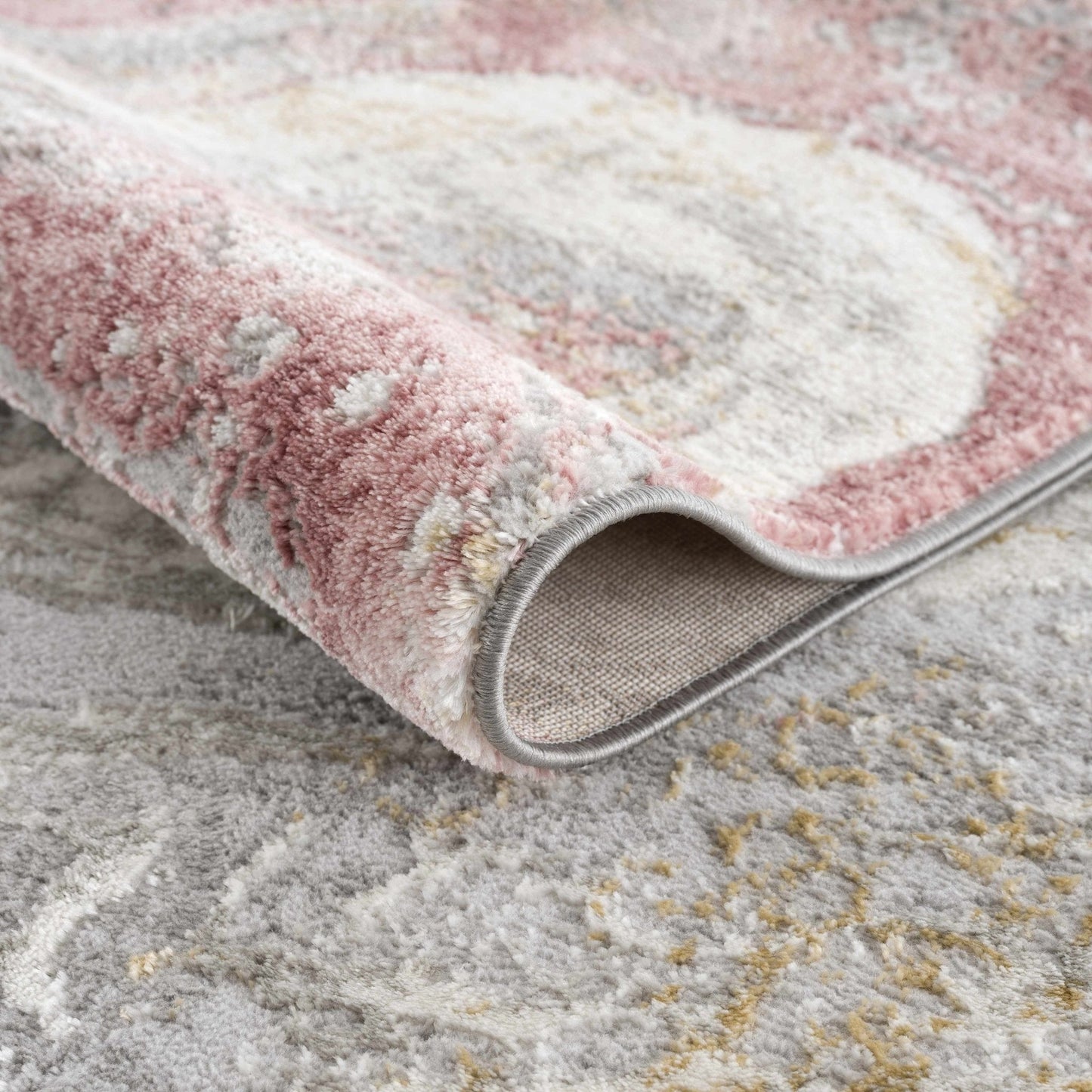 Lively Marble Pink Area Rug - Quahog Bay Bedding