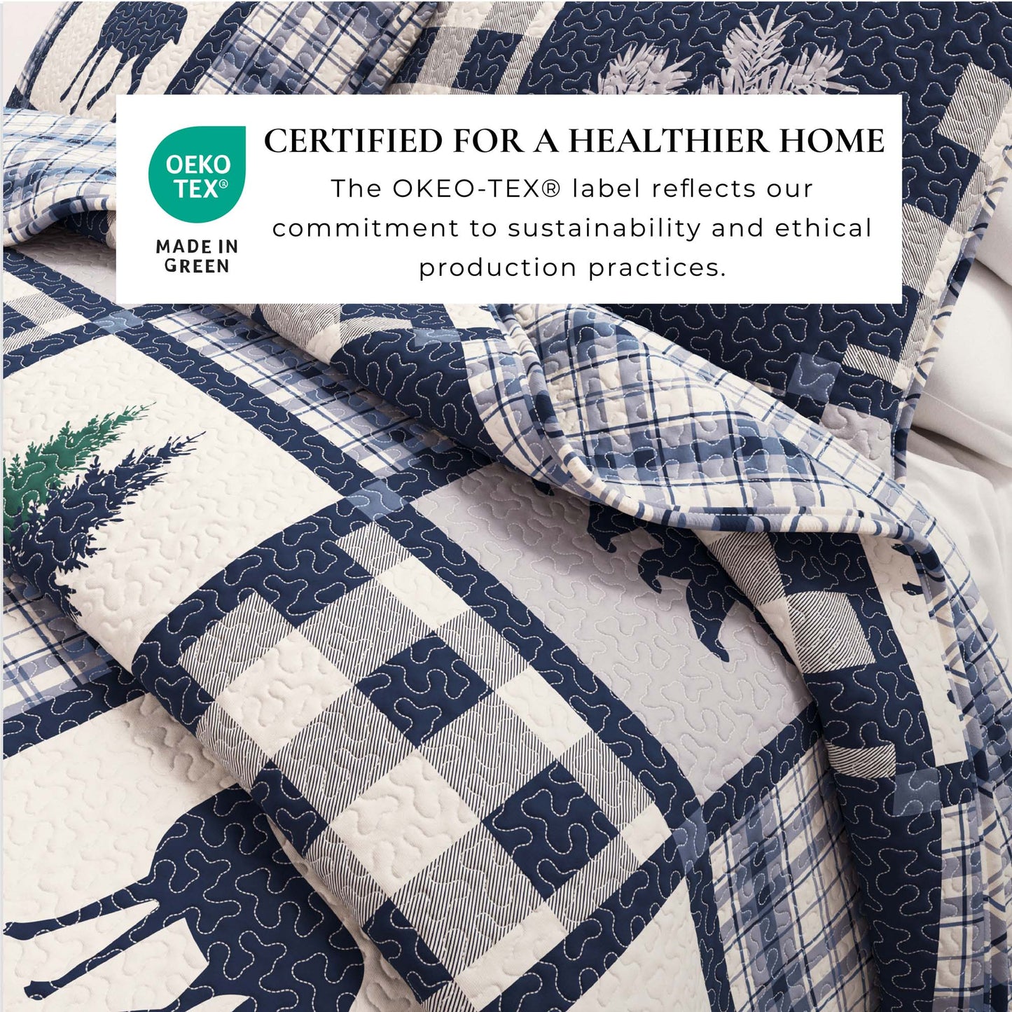 Lodge Quilt - Deer, Bear and Tree Themed Quilts - Quahog Bay Bedding