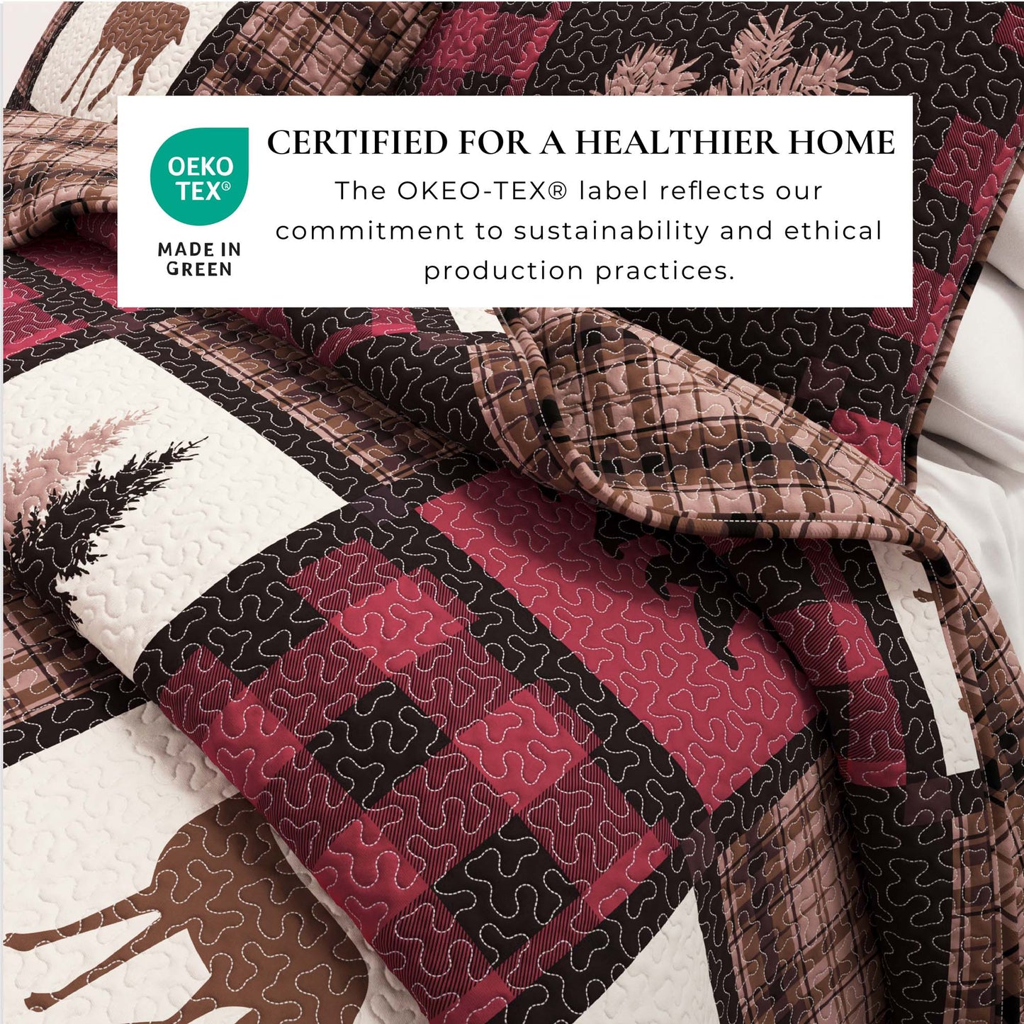 Lodge Quilt - Deer, Bear and Tree Themed Quilts - Quahog Bay Bedding