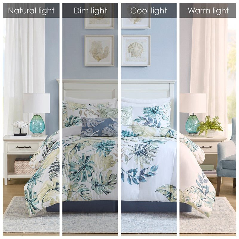 Lorelai Tropical Coastal 100% Cotton 6PC Comforter Set - Quahog Bay Bedding