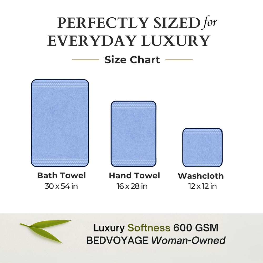 Luxury Bamboo Spa Bath Towel – Ocean - Coastal Bath Towels - Quahog Bay Bedding