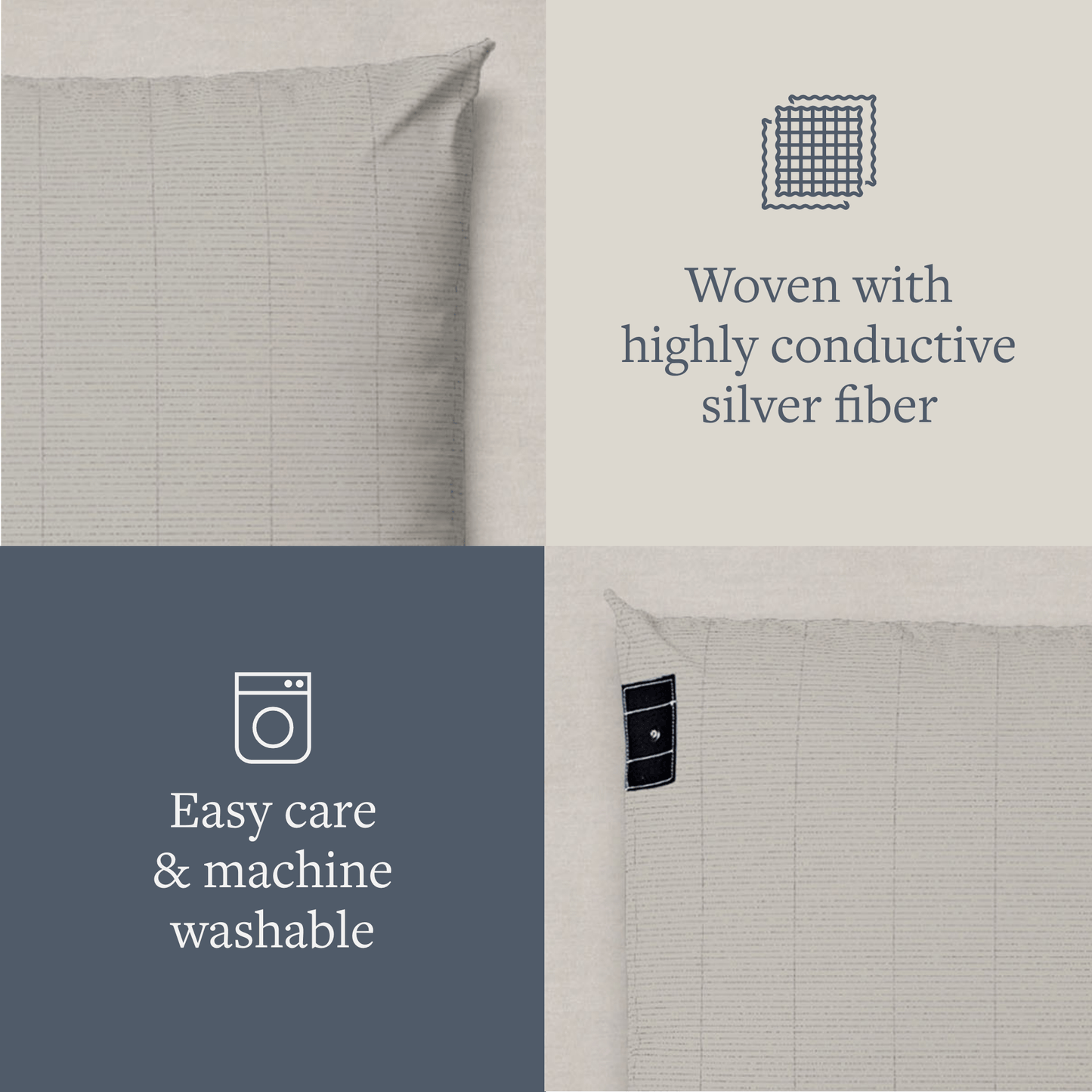 Luxury Grounding Pillowcase in 3 Colors - Quahog Bay Bedding
