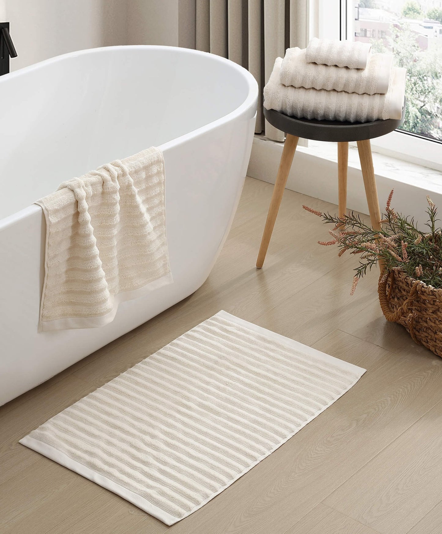 Luxury Turkish Cotton Rib Towel Set - Quahog Bay Bedding