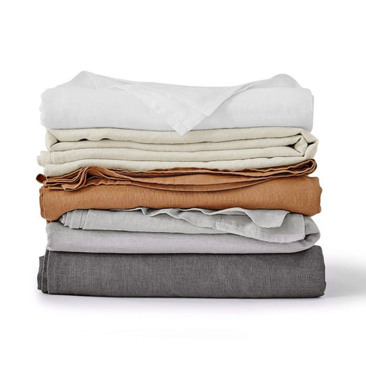 Luxury Washed Linen Sheet Set - Luxury Linen Sheets - Quahog Bay Bedding