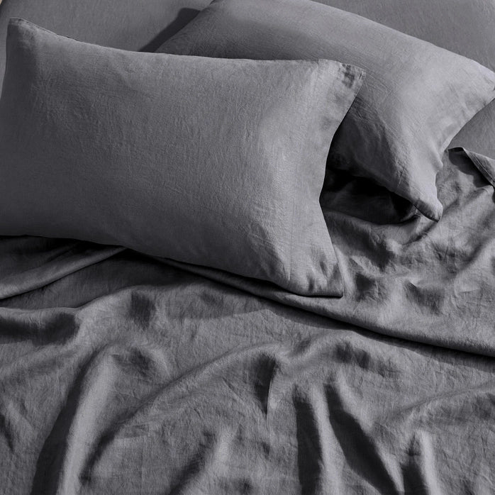 Luxury Washed Linen Sheet Set - Luxury Linen Sheets - Quahog Bay Bedding